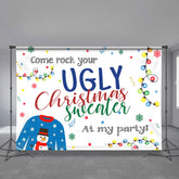 Aperturee - Rock Your Ugly Christmas Sweater Holiday Backdrop